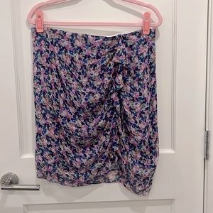 VERONJCA BEARD Floral Ruched Silk Skirt Size 12 new